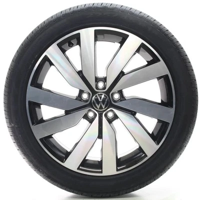 VW Touran 5T Sommerräder Marseille Schwarz Pirelli 225/45R18 DOT24 5TA601025F - Bild 1 von 4