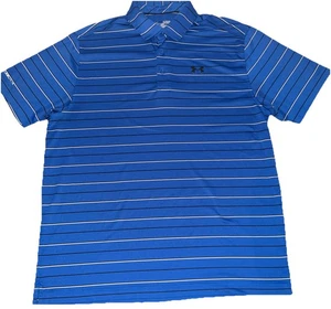 Under Armour Polo Mens XL Blue Coldblack Loose Fit Golf Outdoor Casual - Picture 1 of 8