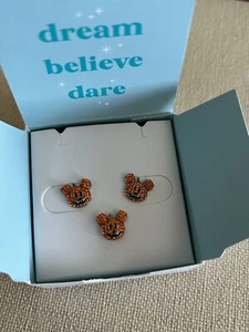 Origami Owl ER3135 Disney Mickey Mouse Pumpkin Stud Earrings & Charm "NIB" - Picture 1 of 8