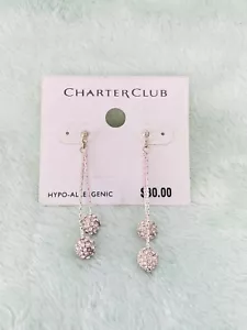Charter Club - Dangle Crystal Spheres Earrings - Picture 1 of 7