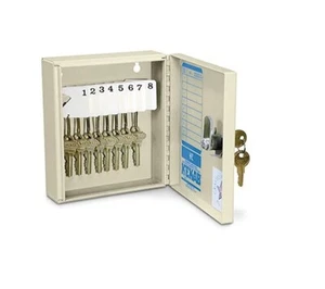 HPC Kekab 8 Capacity Steel Key Cabinet 6.6" x 5.75" x 2" comes w/ Tags and Clips - Picture 1 of 1