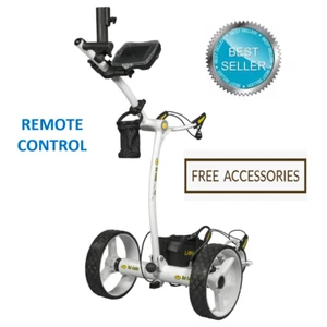 White Bat Caddy X4R Adv SL Li Remote Electric Powered Golf Cart+FREE Accessories - Picture 1 of 10