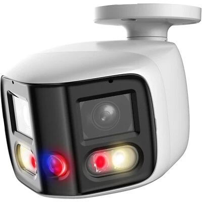 VALUCAM Dahua Compatible 8MP Panoramic IP Camera 4K Dual-Lens TiOC Bullet 2-way Talk