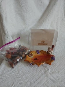 Fits & Floyd Autumn Woods Nut Pourri Leaf Shaped Dish Original Package - Picture 1 of 11