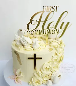 First Holy Communion Cake Topper with seperate cross - Picture 1 of 6