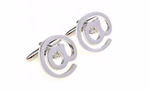 Quality Email @ symbol Cufflinks silver Colour Cuff links IT Computer tie clip - Picture 1 of 1