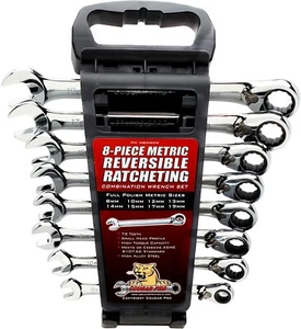 Cougar Pro Reversible Ratcheting Combination Wrench Set 8 Teile Metrisch M8MRCW - Bild 1 von 1