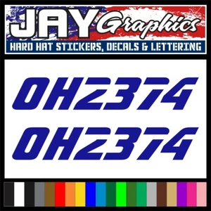 Set of 2 - Custom Printed SNOWMOBILE REGISTRATION Numbers Lettering Many Colors - Bild 1 von 1