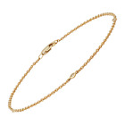 Welry Cable Station Bracelet with Diamonds in 14K Yellow Gold, 7.25