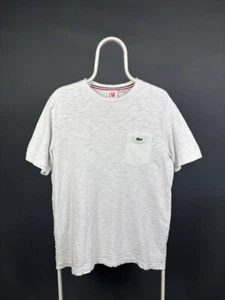 Lacoste Live Hemd mit Rundhalsausschnitt Größe 4 grau Fronttasche - Bild 1 von 7