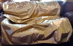 75 x 60 "WIDE GOLD COLOR TABLE COVER FOR YOUR HOME DECOR OR FOR CHRISTMAS ,PARTY - Picture 1 of 5