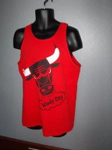 Camicia da basket vintage ADIDAS Chicago Bulls WINDY CITY da uomo GRANDE - Foto 1 di 4