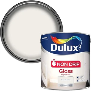 Dulux Non-Drip Gloss 2.5L - Pure Brilliant White - Picture 1 of 8