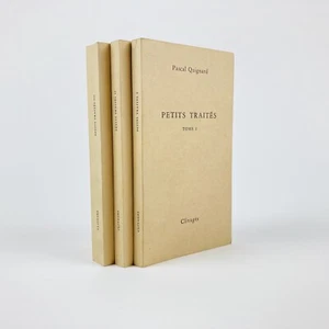 PASCAL QUIGNARD : PETITS TRAITÉS 1, 2, 3 . CLIVAGES, 1981-84 . ÉDITION ORIGINALE - Photo 1/17