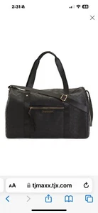 Juicy Couture Black Diamond Bestseller Word Play Overnighter Duffel Bag - Picture 1 of 4