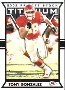 2002 Titanium Red Kansas City Chiefs Football Card #49 Tony Gonzalez /275