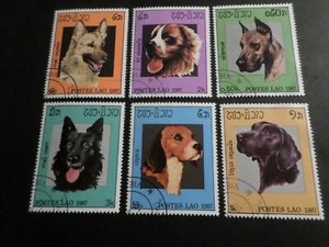 Laos, Asia, Chiens, Pack Stamps Obliterated,Very Good, VF Cancelled Stamps - Picture 1 of 1