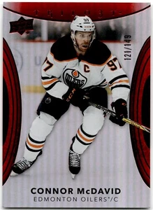 2022-23 Upper Deck Trilogy Connor McDavid #100 Red Variant #121/149 - Picture 1 of 2