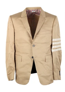 Thom Browne NEW YORK 4 Bar Beige Blazer Sport Coat Size 50 IT / 40R U.S. New... - Picture 1 of 7