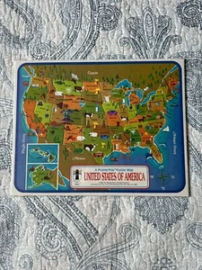Vintage Rainbow Works United States Puzzle Map 1968 NEW Sealed Frame-Tray USA - Picture 1 of 12