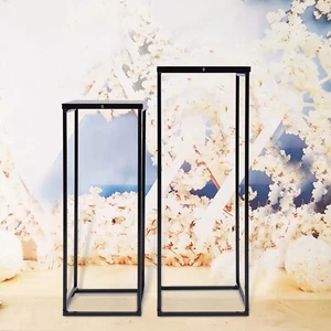 2pcs Metal Plant Stand Square Book Shelf Flower Display Rack Holder 22*22*60cm - Picture 1 of 23