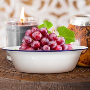 2pcs Kitchen Enamel Bowl Thicken Soup Bowl Enamel Noodle Bowl Enamel Mixing Bowl - Picture 1 of 12