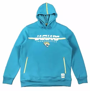 Felpa con cappuccio pullover NFL Jacksonville Jaguars uomo stile sportivo calcio professionale NUOVO - Foto 1 di 8