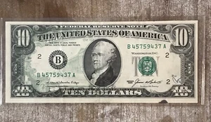 1985 $10 Overprint Error - Very Rare 1/2 Obverse Overprint Error - Picture 1 of 6