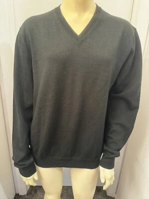 Мужской шерстяной свитер Joseph & Lyman из мериноса с длинным рукавом темно-зеленый. SizeM. - Изображение 1 из 4