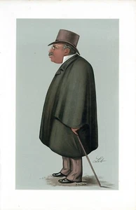 1889 Vanity Fair Spy Print PROOF PLATE - Mr. John Corlett Caricature Cartoon LIB - Picture 1 of 1