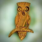 Vintage 1970S Carved Owl Wood Wall Decor By ?Little Ol? Woodcarver Bob Williams?