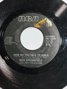 RICK SPRINGFIELD - What Kind Of Fool Am I/How Do You Talk To Girls 7" VG+ F98 - Picture 1 of 1
