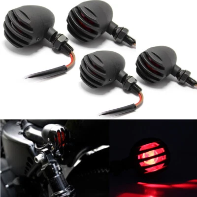 4X Indicador de luces de giro negro para motocicleta Harley Sportster Iron 883 A Foto 1 de 4