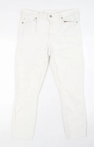 Gap Womens White Cotton Skinny Jeans Size 30 in L25 in Regular Zip - Raw Hem - Picture 1 of 10