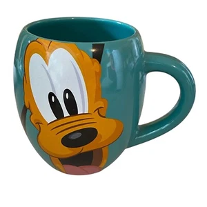 Disney Parks Pluto coffee mug tea 16oz turquoise Woof Dog Barrel - Picture 1 of 5