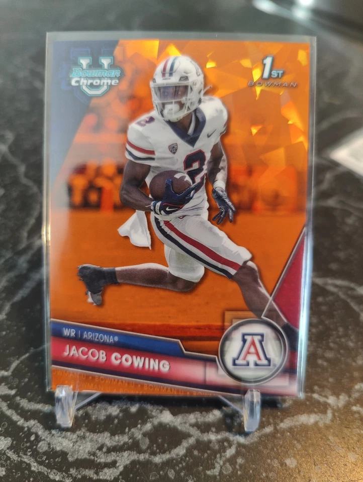 Jacob Cowing Orange Sapphire /25 2023 Bowman Chrome U University - Image 1 of 2