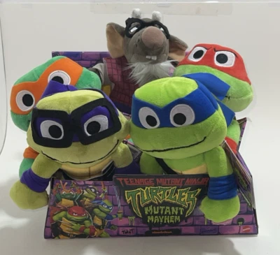 Juego de 5 peluches Teenage Mutant Ninja Turtles TMNT Mutant Mayhem 8" Turtle Tot Foto 1 de 4