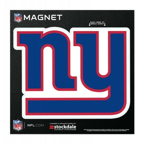 NEW YORK GIANTS 6"X6" DIE-CUT MAGNET FOR INDOOR OR OUTDOOR USE HEAVY DUTY - Image 1 of 1