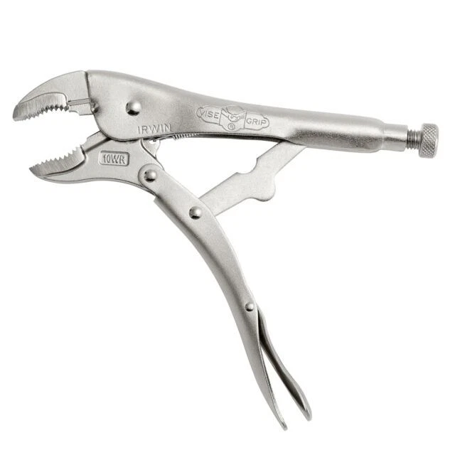 Irwin 0502L3 Vise Grip 10" Curved Jaw Locking Pliers With Wire Cutter