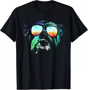 Disco Groovy English Bulldog T-Shirt Dog Gift Unisex T-Shirt - Picture 1 of 3