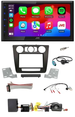 JVC Bluetooth USB Lenkrad 2DIN DAB Autoradio für BMW 1er Aktiv man. Klima E87/E8 - Bild 1 von 4
