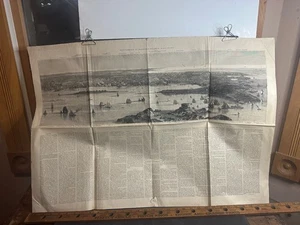 Großer 1873 Druck von Newport, RI, Hafen, Harpers wöchentliche Beilage, 33 x 23 Zoll - Bild 1 von 8