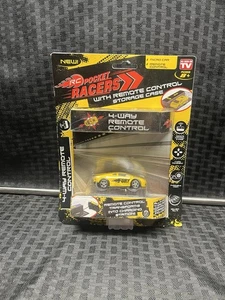 NEW - RC Pocket Racers Yellow Fury with 4-Way Remote Control/Charging Station - Picture 1 of 4