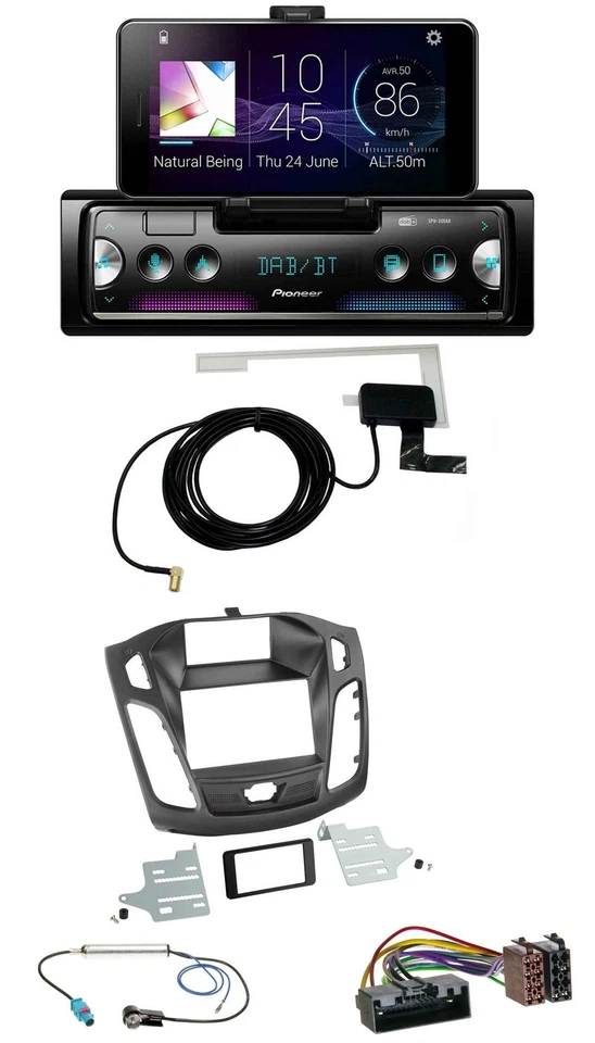 Pioneer DAB Bluetooth MP3 USB Autoradio für Ford Focus (DYB, 2011-2014) - Bild 1 von 4