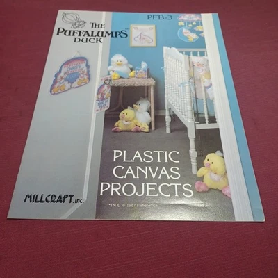 Millcraft Plastic Canvas Baby Decor Pattern Book The Puffalumps Duck Free Ship! - Image 1 of 4