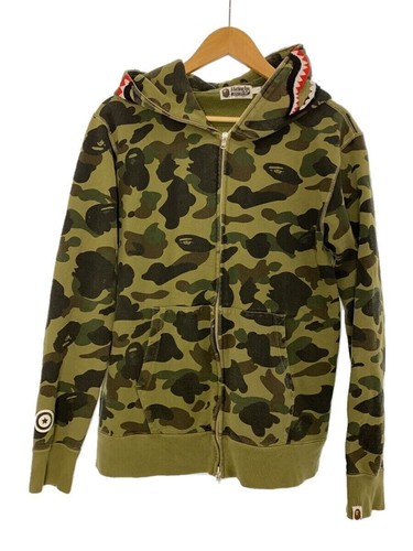 A BATHING APE (BAPE) Felpa con cappuccio A BATHING APE kaki L usata