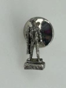 Vintage Silver Tone Military Soldier Lapel Pin Metal Figure - Picture 1 of 5