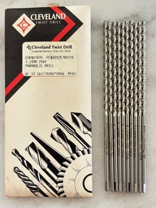 10 neue Cleveland 3,2 mm HSS gezahnter Schaft, Parabol Kegel Länge Spiralbohrer USA - Bild 1 von 1