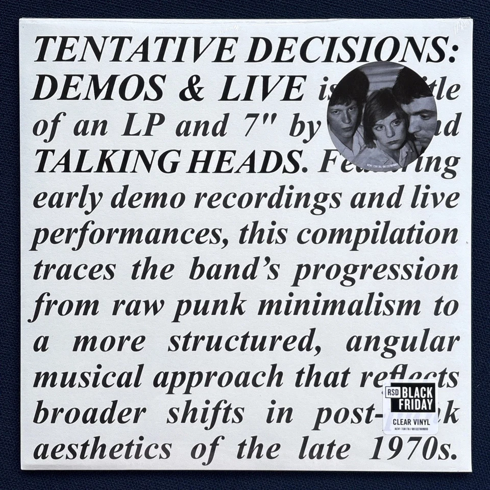 TALKING HEADS TENTATIVE DECISIONS:DEMOS & LIVE RSD BLACK FRIDAY 2025 NEW Foto 1 de 1