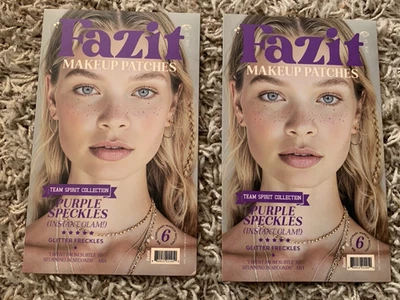 2 paquetes de parches de maquillaje de conclusión moradas motas glamour brillo pecas (6 por paquete) - Imagen 1 de 4